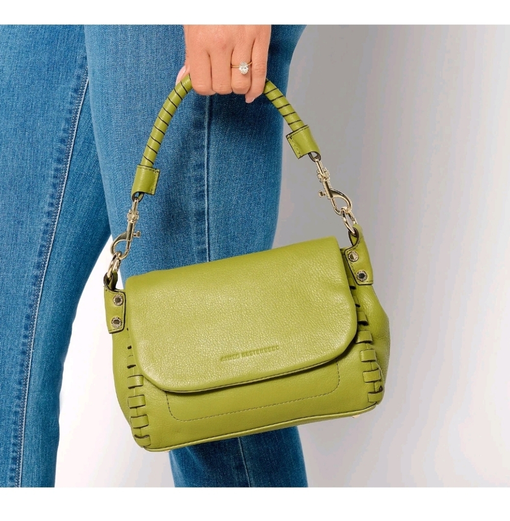 Aimee Kestenberg Riviera Leather Crossbody missing long strap-Green-A652958